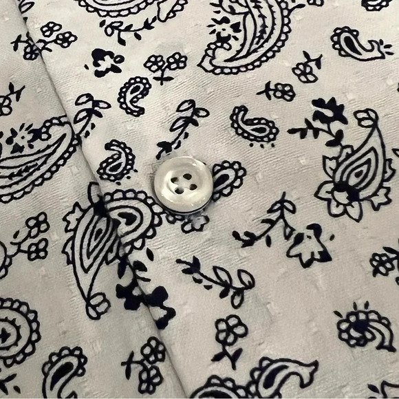 Luchiano Visconti Classic Men’s Button-Down (Blue/White) - Picture 7 of 10